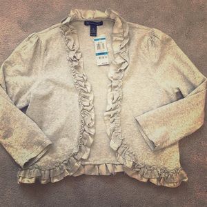 NWT Gray INC ruffled cardigan